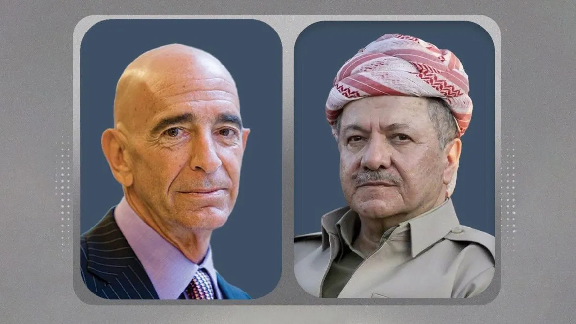 توم باراك بيوصل تحيات ترامب لمسعود بارزاني وبأكد دعم أميركا لكوردستان