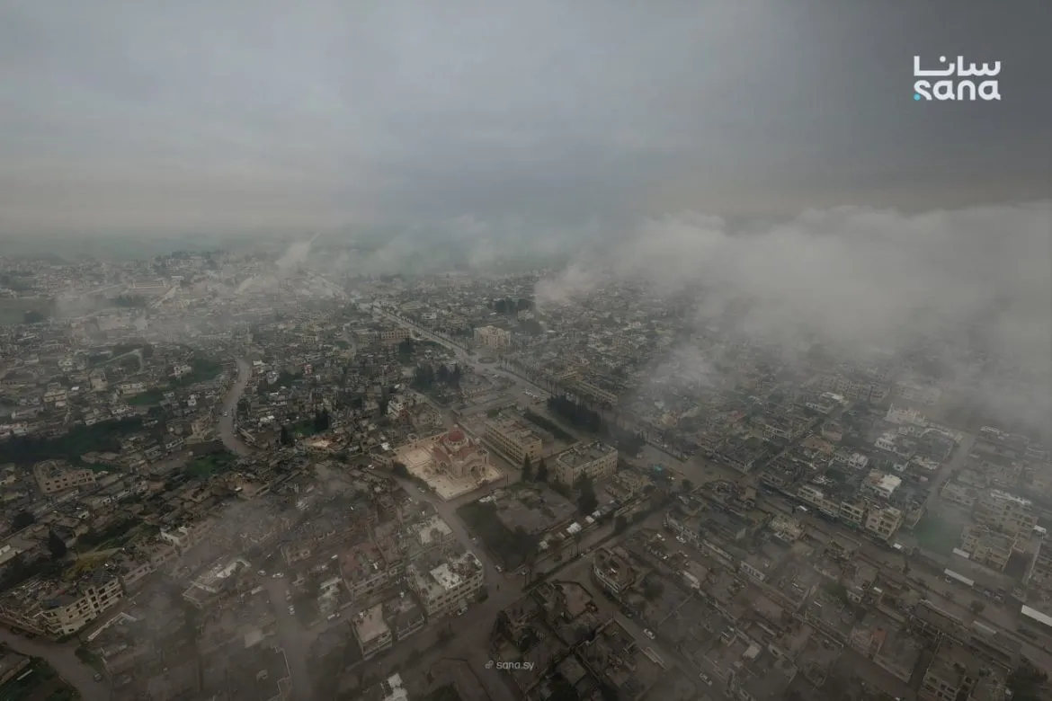 المطر عم يغسل شوارع السقيلبية بريف حماة