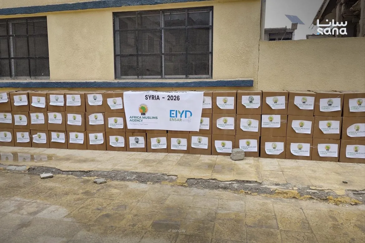 جمعية أنصار للتنمية بتوزع مساعدات غذائية بدير الزور لـ 500 عيلة