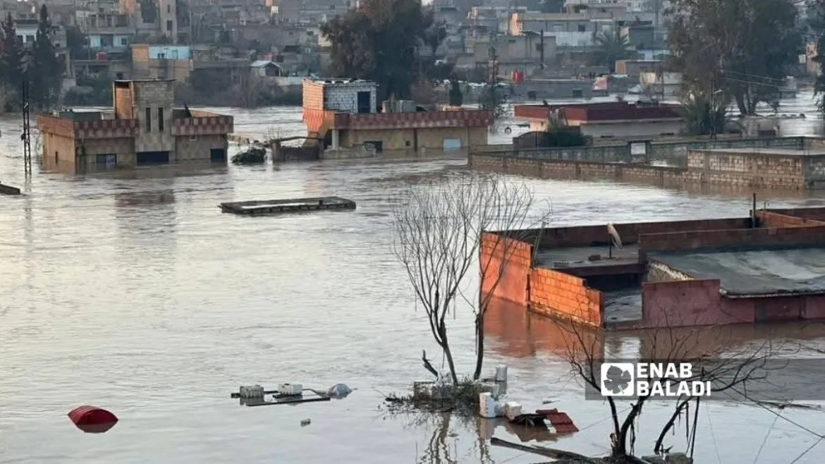 فيضان الخابور بالحسكة: المي غمرت بيوت والناس عم تحكي عن ليلة النزوح