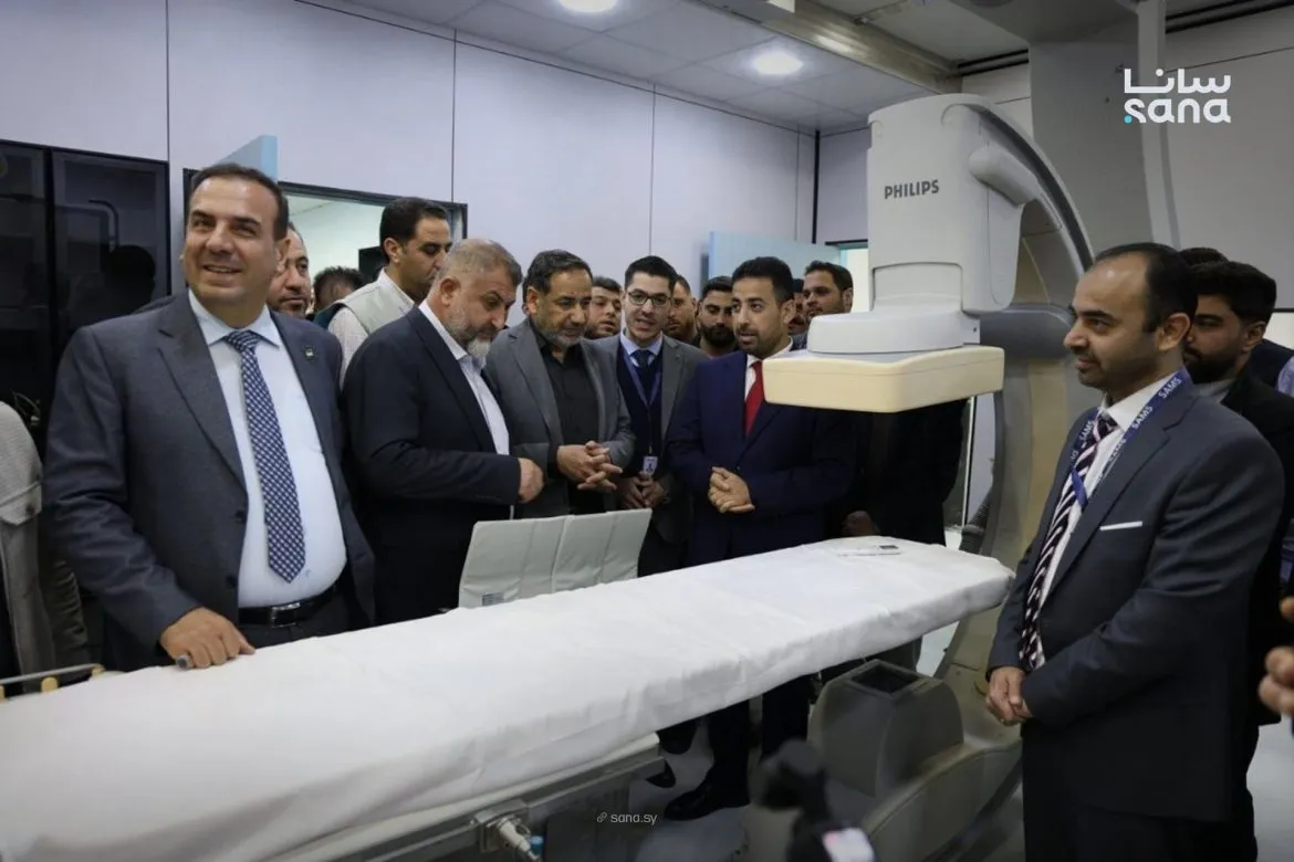 وزير الصحة مصعب العلي افتتح قسم القثطرة القلبية الجديد بمشفى درعا