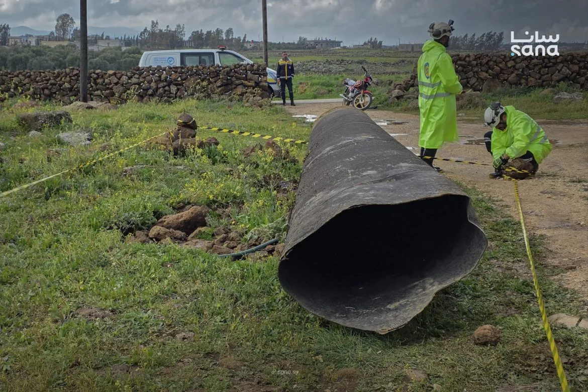الدفاع المدني استجاب لسقوط أجسام حربية برويحينة بالقنيطرة
