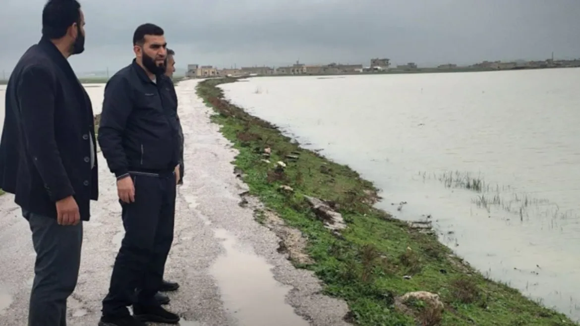 المي غمرت أراضي الزراعة بحلب بعد ما انهار حاجز السيحة