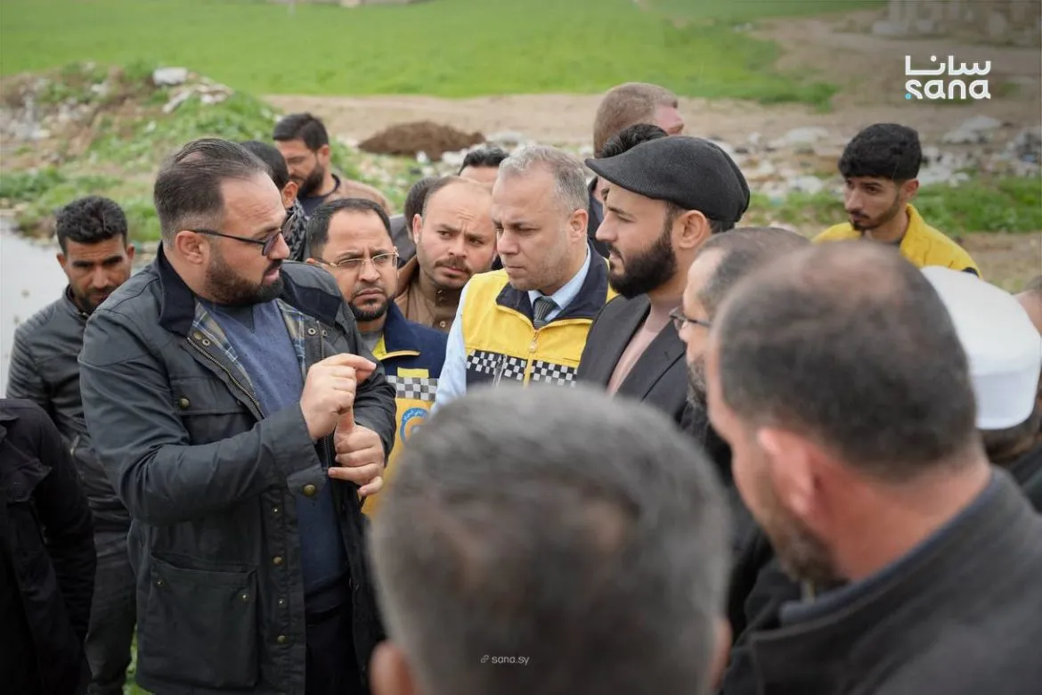 محافظ حلب بيزور جزرايا ليشوف أضرار انهيار السد الترابي بمنطقة السيحة