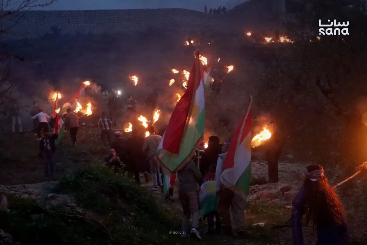 أهالي عفرين بحلب احتفلوا بالنوروز بفرحة كبيرة بعد مرسوم الرئيس