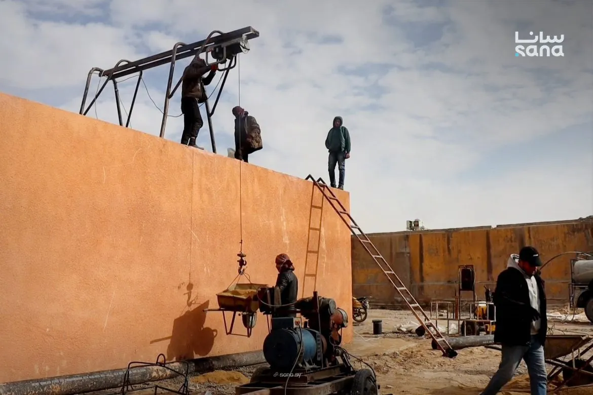 مياه دير الزور عم تكمل شغلها بتأهيل محطة الطريف بالريف الغربي