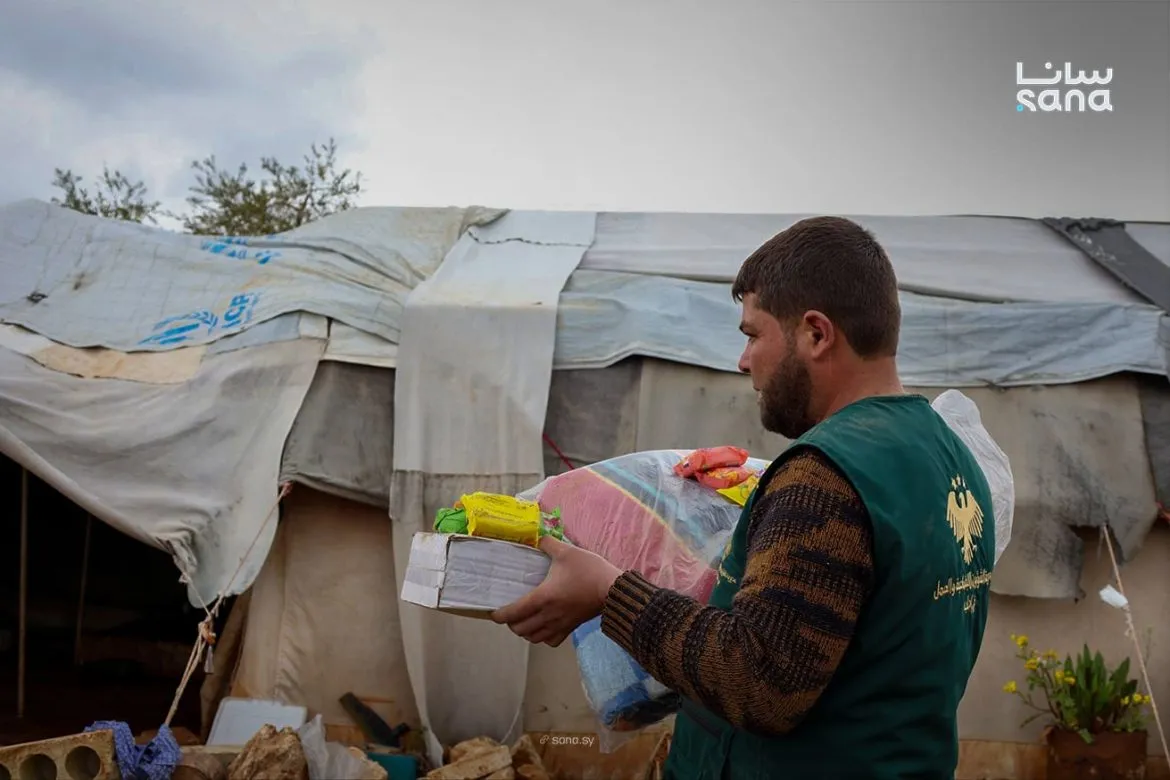 مديرية الشؤون الاجتماعية بتوزع مساعدات فورية لمتضرري العاصفة بإدلب