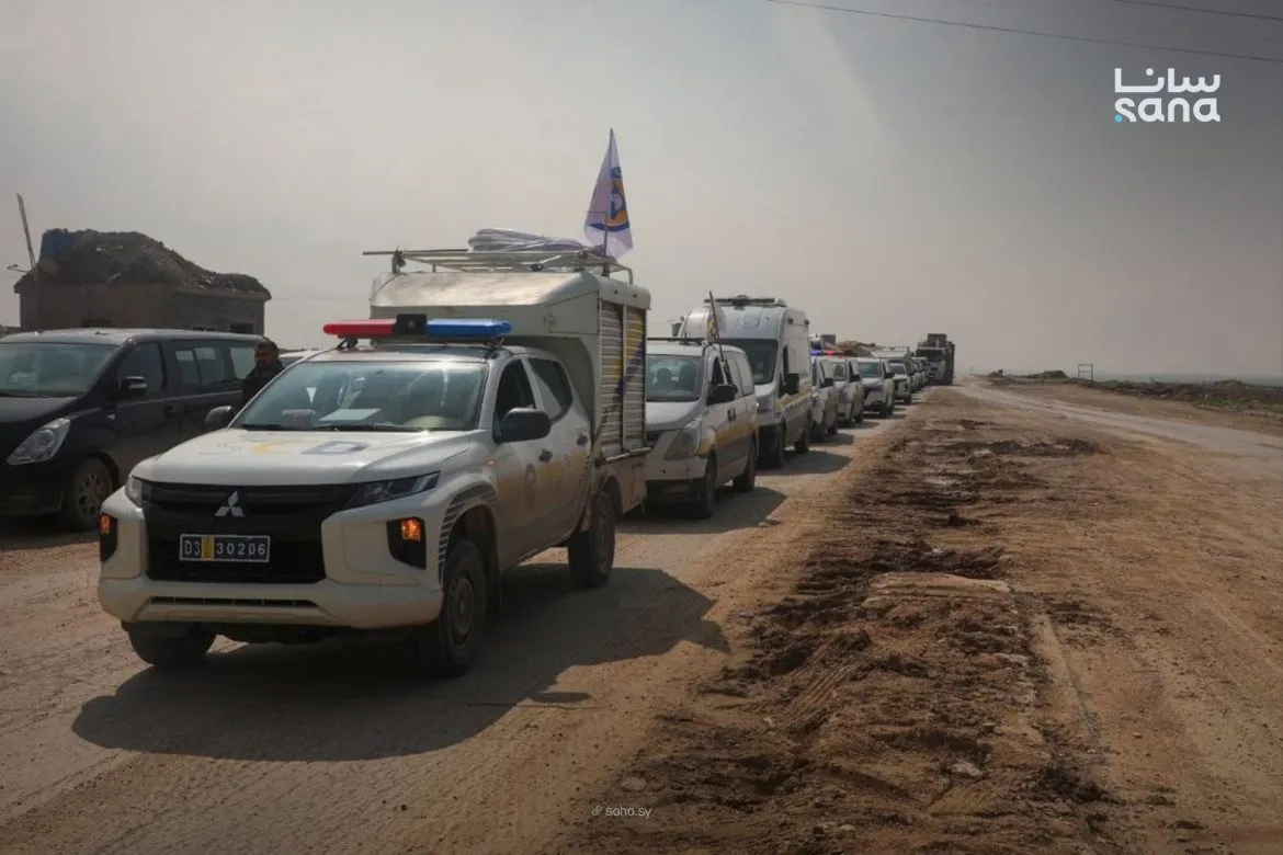 فرق الدفاع المدني وصلت الحسكة لتدعم جهود الإغاثة بعد الفيضانات