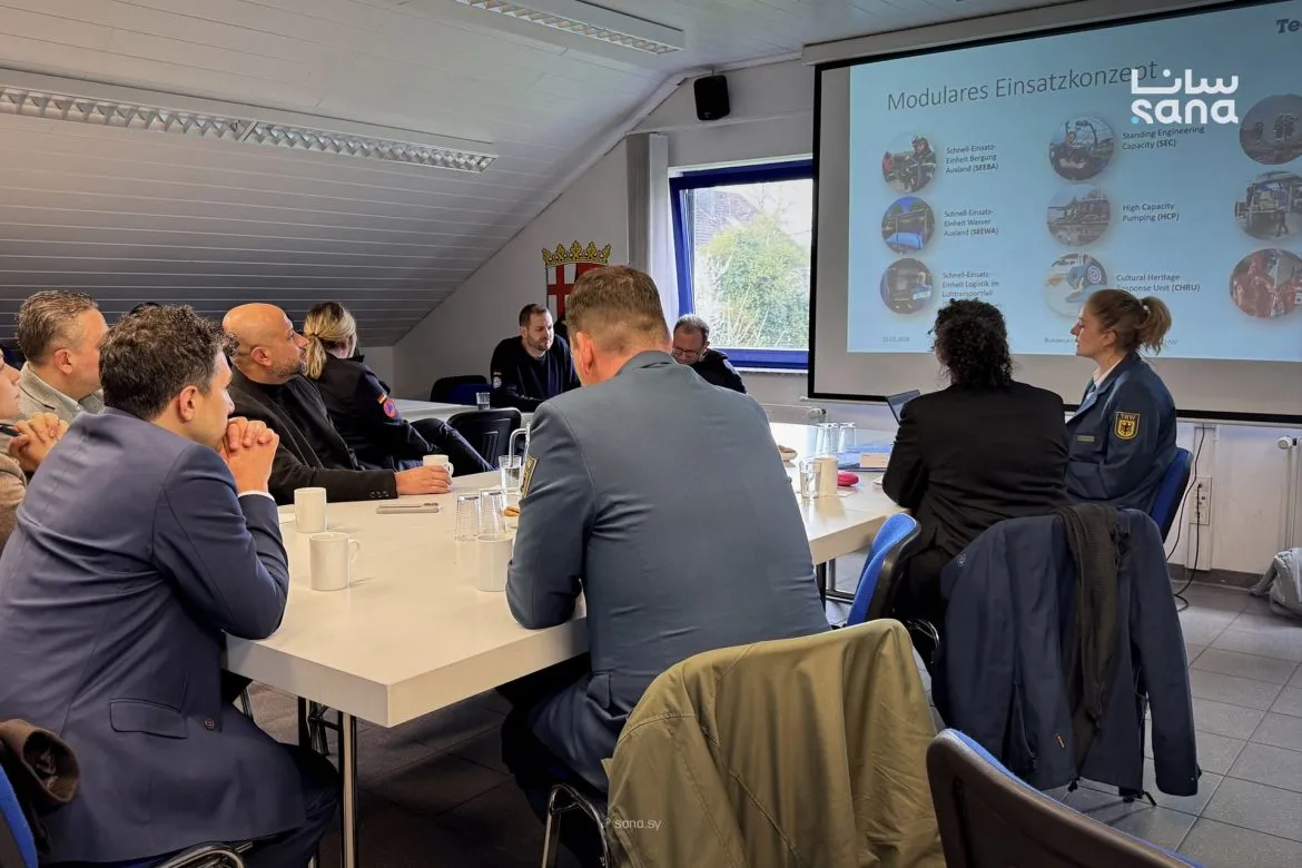 وزير الطوارئ السوري بيبحث التعاون مع وكالة الإغاثة الألمانية THW