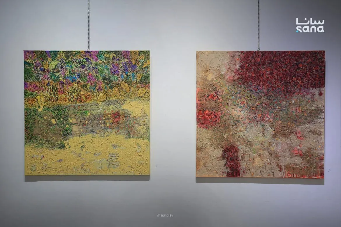 معرض جديد لإبراهيم الحسّون بدمشق بجمع الذاكرة والفن التجريدي