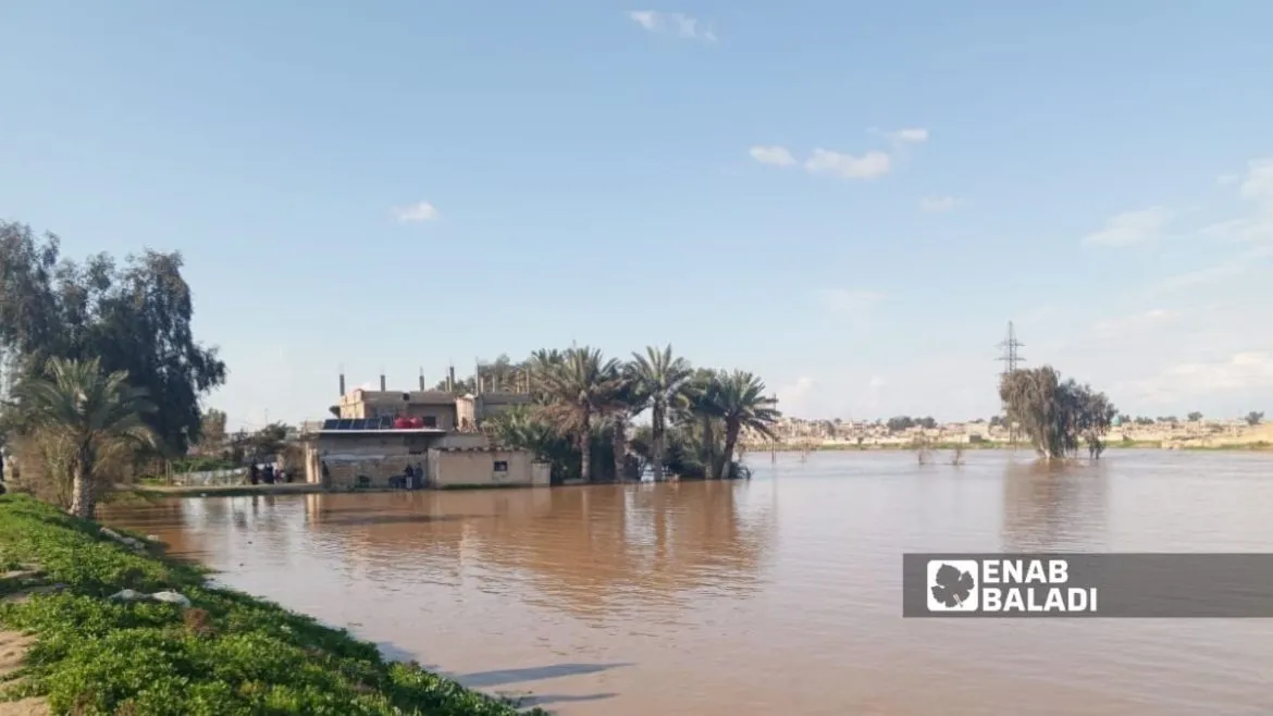 فيضان الخابور بالحسكة صار تريند سباحة خطير عم يهدد حياة الأطفال