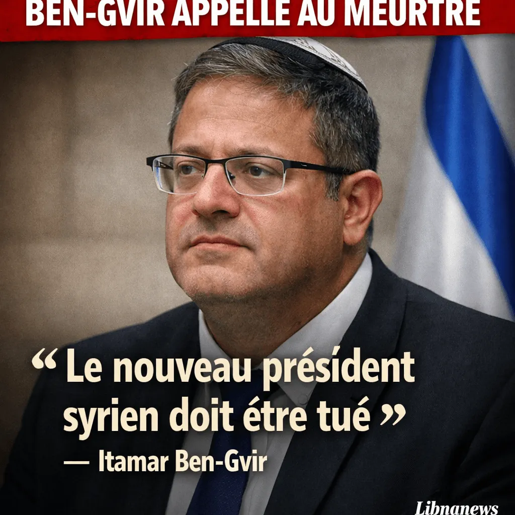 بن غفير بيرجع بيطالب باغتيال الرئيس السوري أحمد الشرع