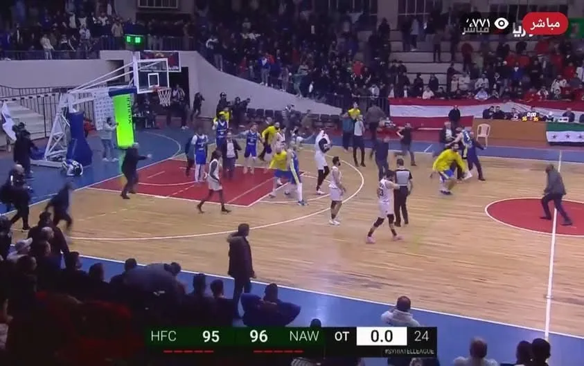 النواعير بيكسب حمص الفداء بقمة أول جولة من دوري السلة للرجال