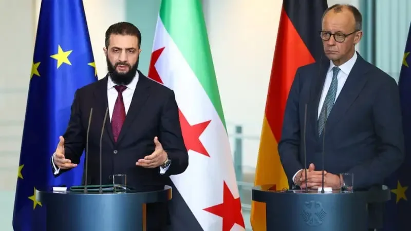 ميرتس والشرع عم يحسموا ملف رجعة اللاجئين السوريين من ألمانيا