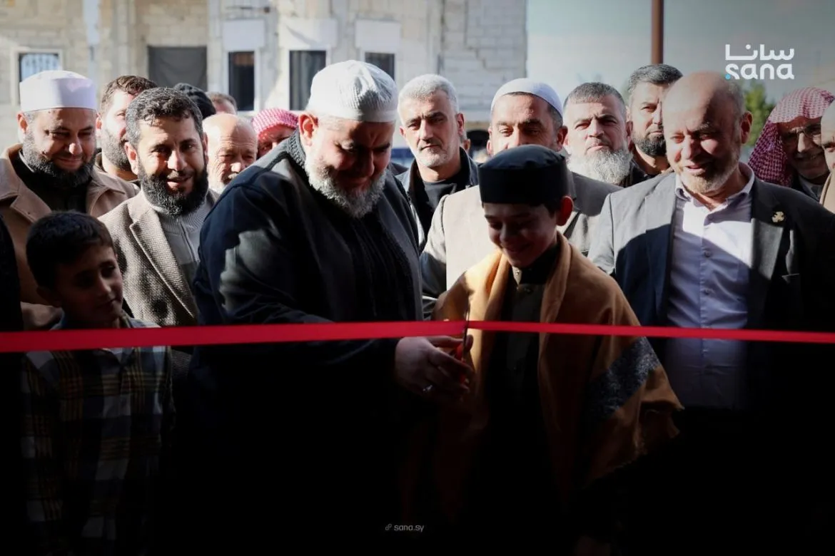 افتتاح جامع المحسنين بمورك بريف حماة الشمالي بعد إعادة بنائه